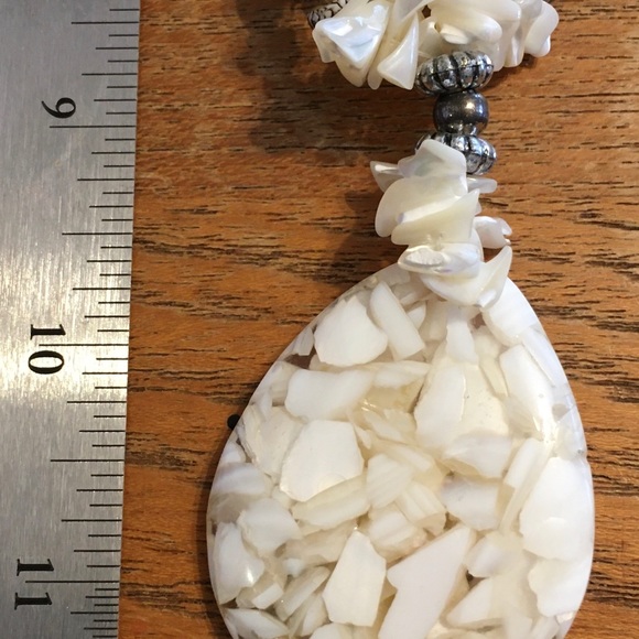 Sea Shell, Glass & Agate Necklace w/Sterling Clasp - Picture 5 of 7